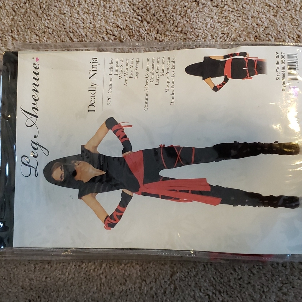 Adult women's ninja costume.